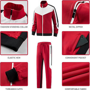 Ensemble de sweat à capuche pour hommes de haute qualité Logo personnalisé survêtements à fermeture éclair en polaire pour l'hiver 100% coton - Product Image 4