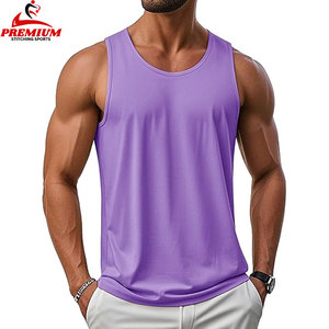 Manufacturer Men Tank Tops 100% Customizable Fitness Workout High Quality Cotton/Polyester For Summers - Product Image 2