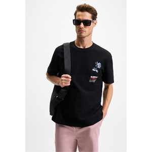 T-shirt à manches courtes col rond pour homme GRIMELANGE BELLO 100% coton biologique - Product Image 4