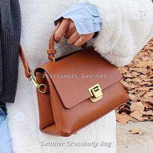 Sac à bandoulière en cuir vintage rétro inspiré matériel antique cuir vieilli couleurs chaudes charme nostalgique conceptions patrimoniales tendance - Product Image 5