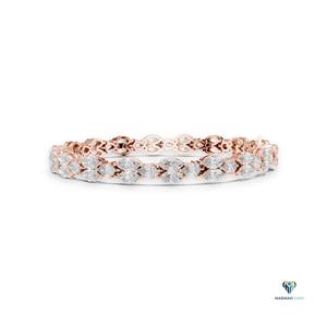 9.02 CT Rose <b>Gold</b> Marquise and Pear Lab Grown Diamond Bracelet in 18K <b>Solid</b> <b>Gold</b> - Product Image 2