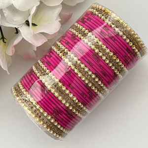Vintage Custom Design Trendy High-quality Wedding Jewelry Elegant Multi-Color Pearl Stone Bridal <b>Bangles</b> Geometric Pattern Gold - Product Image 6
