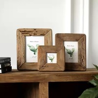 Bingkai Foto Gantung Dinding Kayu Pinus Alami Doremi Vintage Buatan Tangan Ramah Lingkungan Tahan Lama dengan Logo yang Dapat Disesuaikan