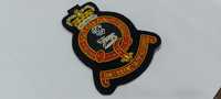 Écussons et badges personnalisés en polyester tissé brodé faits à la main, avec fil de bouillon, service OEM/ODM, étiquettes de vêtements avec logo personnalisé