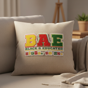 Custom Chenille Embroidery Letter <strong>Patch</strong> BAE Black and Educated <strong>Sew</strong> <strong>on</strong> Iron <strong>on</strong> Badge for Jackets Hoodies Bags Wholesale - Product Image 5