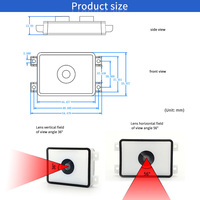 Escáner de Código de Barras Integrado Omnidireccional 2D EMT8150MC, Módulo Lector de Códigos QR 1D 2D con Cable USB RS232