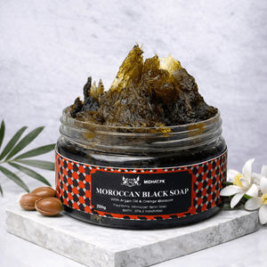 สบู่ดำโมร็อกโกผสมน้ำมันมะกอกและน้ำมันอาร์แกน - สบู่เบลดีธรรมชาติสำหรับผลัดเซลล์ผิวและทำความสะอาดอย่างล้ำลึก พร้อมบำรุงผิวแบบสปา คุณภาพสูง - Product Image 1