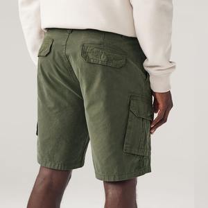Short cargo multi-poches à taille élastique de créateur de qualité supérieure personnalisé Short cargo de coupe régulière en coton et élasthanne pour hommes - Product Image 4