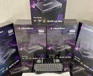VSeeBox Elites Ultra Android 12 TV Box 6K Quad Core Sans abonnement mensuel Regardez des chaînes Garantie de 3 ans Léger - Product Image 1