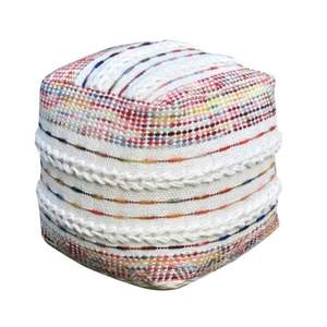 Vente chaude Décoratif Rond Imprimé Laine Pouf Ottoman À La Main Coussin De Sol Repose-pieds Pouf Salon Décor Meubles - Product Image 3