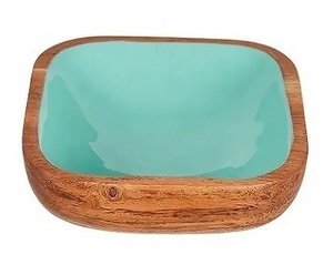 Bol à soupe en bois sculpté à la main au design moderne, de haute qualité, respectueux de l'environnement, d'origine indienne, pour la décoration de la maison, utilisation en fête, artisanat HA - Product Image 6