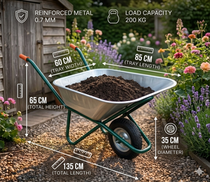 Best Sell Galvanized Heavy Duty Durable <b>Wheelbarrow</b> Green Frame Steel Tray 0.7mm 100L 200kg Pneumatic Tire for Garden - Product Image 1