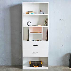 Étagère à livres contemporaine en chêne, style minimaliste moderne, avec tiroirs, pour bureau à domicile et salon, 70x28x180cm KS68245 - Product Image 4