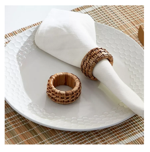 Rond de serviette Dîner Organisation Rond de serviette Vente chaude Table de dîner décorer Rond de serviette en rotin exigeant personnalisé - Product Image 1