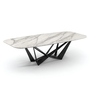 Table de salle à manger italienne en marbre moderne de luxe nouveau design prix d'usine personnalisé pour les meubles de maison pour restaurants et hôtels - Product Image 4