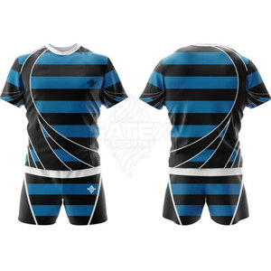 Fabrication en usine, design unique, uniforme de rugby, logo personnalisé imprimé, respirant, séchage rapide, 100% polyester - Product Image 3