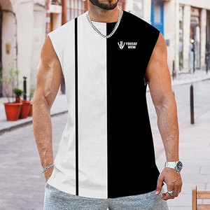 Chemises sans manches en coton 100% personnalisées, design tendance, écologiques, séchage rapide, vente chaude, décontractées, légères et confortables - Product Image 3