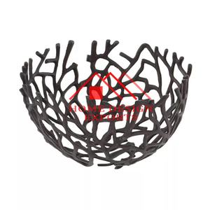 Bol à fruits de service en aluminium au design d'arbre de corail pour centres de table Bol à fruits de table unique Best-seller - Product Image 2