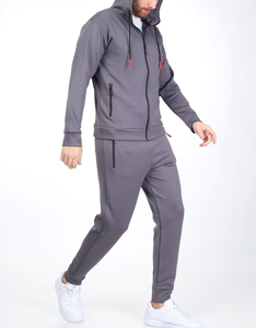 Sudadera con estampado bordado y logotipo personalizado al por mayor, ropa deportiva con cremallera, chándal para hombre con logotipo personalizado para hombre, Jogging sui de SI - Product Image 4