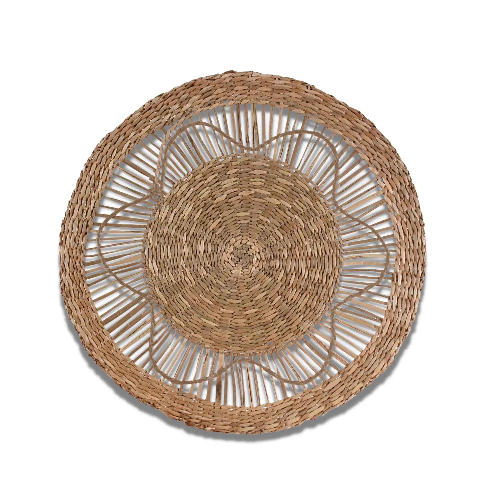 Hot-Selling Bloem Rotan Placemats, Decoratieve Tafelmatten Voor Eetkamer, Luxe Geweven Design