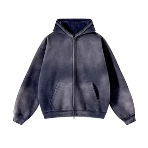 2025/2026 sudaderas con capucha transpirables de diseño personalizado para hombre zip up Sun faded sudaderas con capucha impresas mejor calidad Streetwear sudaderas con capucha para hombre - Product Image 5