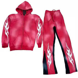 Confortable haute qualité respirant Streetwear à capuche hommes survêtements léger 100% coton vêtements de course - Product Image 3