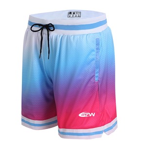 กางเกงขาสั้นออกกำลังกายสำหรับผู้ชายมีเชือกผูกเอวปรับได้มีกระเป๋าตาข่ายระบายอากาศได้ดีใส่สบายเหมาะสำหรับสวมใส่สบาย - Product Image 1