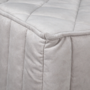 Pouf-lit simple, fabriqué en Italie, transformable avec matelas pliable et gain de place, et repose-pieds, tissu en velours amovible - Product Image 4