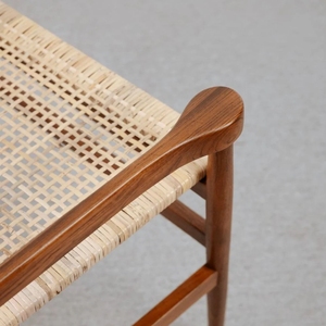 เก้าอี้ร้านอาหาร 55x48x83 ซม. ทำจากไม้และหวาย ดีไซน์เรียบง่ายมีสไตล์ - Product Image 2
