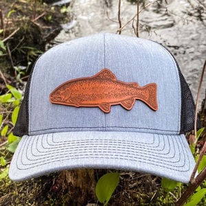 Haute qualité 6 panneaux structuré maille chapeau personnalisé en cuir Logo blanc Snapback casquette pour la pêche en plein air activités Richard 112 casquette - Product Image 2