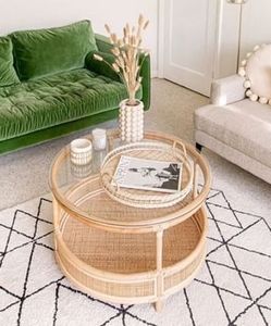 โต๊ะหวายสำหรับห้องนั่งเล่นดีไซน์หรูหราทำมือตกแต่งโต๊ะข้างแบบมีเอกลักษณ์ - Product Image 6