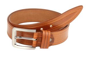 Ceinture Décontractée en Cuir Solide pour Homme, Grain Casual Top Hide Brown Oil Pullup - Product Image 2