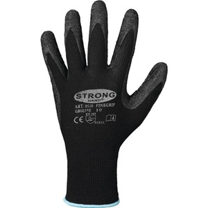Gants de jardin noirs Finegrip taille 10 EN 388 PPE Catégorie II STRONGHAND - Pack de 12 gants et équipements de protection - Product Image 1