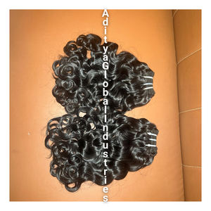 Barato 100% extensión de cabello humano crudo indio bebé rizado paquete Remy cabello Natural vendedor cabello virgen Natural - Product Image 2