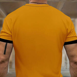 T-shirts en coton surdimensionnés pour hommes avec impression de logo personnalisé pour l'été Étiquettes de broderie personnalisées et marque OEM - Product Image 3