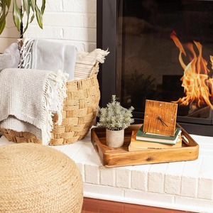 Bandeja DE SERVICIO DE MADERA hecha a mano para aperitivos de té y café, ideal para cocina, mesa de comedor, decoración del hogar y uso diario de mesa - Product Image 6