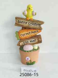 Conejo de Pascua de Resina Personalizado, Conejito de Pascua en Maceta con Letreros, Figuras Decorativas para el Hogar, Adornos de Pascua - Product Image 5
