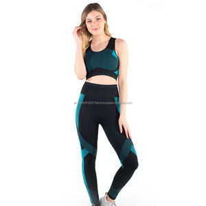 Conjunto Deportivo de Dos Piezas para Mujer, Talla Grande, Color Sólido, con Shorts y Brasier para Yoga y Fitness, Venta al Por Mayor 2026 - Product Image 1