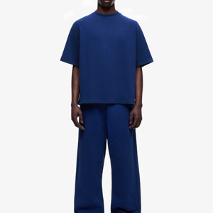 Nuevo logotipo personalizado 100% camisetas de algodón de alta calidad Boxy Fit camisetas de gran tamaño Drop Shoulder Cropped Hip Hop camiseta para hombres - Product Image 4