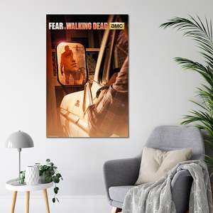 Modern Art <b>Poster</b> for Fear the Walking Dead Zombie in Rearview Mirror Canvas with Black Frame for Wall Decor - Product Image 4