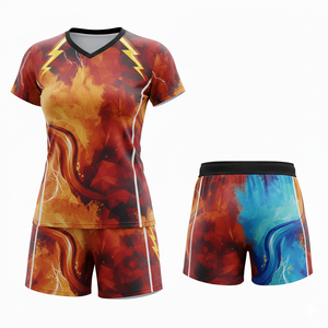 Ensemble d'uniformes de volleyball de rugby d'équipe personnalisés | Maillot et short imprimés par sublimation | Vêtements de sport respirants à séchage rapide - Product Image 2
