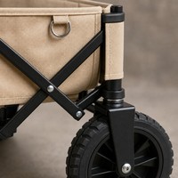 Chariot pliant à roues en acier carbone, 4 roues, pour usage extérieur intensif