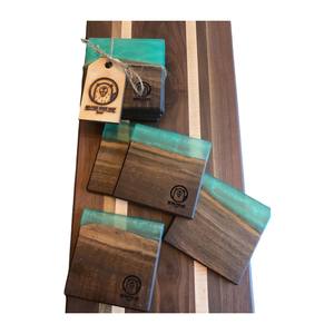 Posavasos de madera personalizado grabado regalo de boda alfombrillas OEM fabricante de Vietnam - Product Image 6