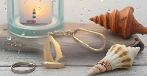 พวงกุญแจเรือใบพร้อมคลิปคาราบิเนอร์ - Product Image 4