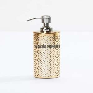 Distributeur de savon de luxe en acier inoxydable 304 doré en forme de feuille de métal facile à nettoyer - Product Image 4