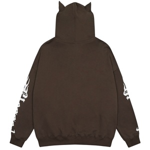 500 GSM Heavy Weight Oversize Blank <b>Thick</b> Sweatshirts Fleece Custom Puff Print Men Hoodies - Product Image 4