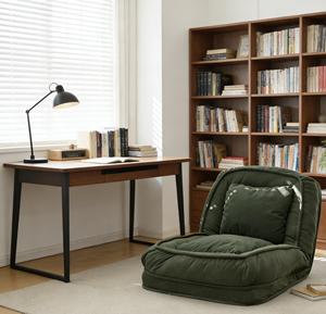 โซฟาพื้นยอดนิยม โซฟาผ้าฝ้ายนุ่มฟู โซฟาพักผ่อนสีเขียวมะกอก โซฟาสำหรับห้องทำงานหรือระเบียง - Product Image 4