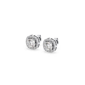 Boucles d'oreilles clous REYES en or massif 14 carats de haute qualité avec diamant de laboratoire CVD taille coussin de 2,45 carats pour femme, bijoux raffinés pour usage quotidien - Product Image 5