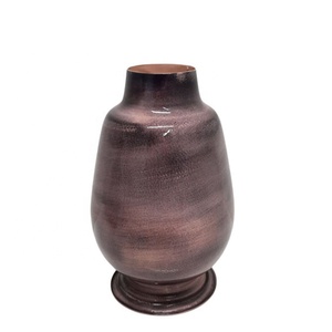 Vase à fleurs en fer plaqué de bois de pêche, Pot de fleurs au Design moderne pour mariage, dessus de Table et décoration de la maison - Product Image 3