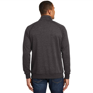 Sweat-shirt en molleton raglan noir chiné pour homme, pull léger et confortable pour tenue décontractée, motif imprimé thermique d'automne - Product Image 4